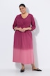 Jerseykleid, Batikmuster, A-Linie, V-Ausschnitt, 3/4-Arm