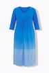 Jerseykleid, Batikmuster, A-Linie, V-Ausschnitt, 3/4-Arm