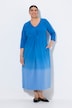 Jerseykleid, Batikmuster, A-Linie, V-Ausschnitt, 3/4-Arm