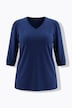 Longshirt, Puffärmel, V-Ausschnitt, 3/4-Arm