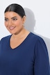 Longshirt, Puffärmel, V-Ausschnitt, 3/4-Arm
