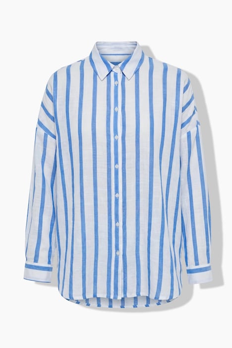 Bluse, oversized, Streifen, Zitronen-Motiv