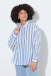 Bluse, oversized, Streifen, Zitronen-Motiv
