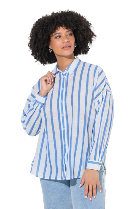 Halenka, volný střih, pruhy, citronový motiv