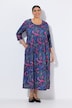 Jerseykleid, A-Linie, Rundhals, 3/4-Arm, Taschen