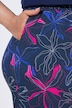 7/8-jerseybukser med print, lige ben og elastisk linning
