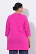 Longshirt, bestickter Rundhalsausschnitt, 3/4-Arm