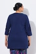 Longshirt, bestickter Rundhalsausschnitt, 3/4-Arm