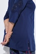 Longshirt, bestickter Rundhalsausschnitt, 3/4-Arm