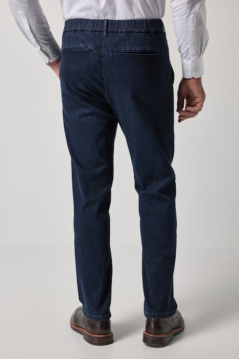 Chino jeansFLEXNAMIC®, denim, mavevenlig pasform, tilspidset løs pasform, op til størrelse 72