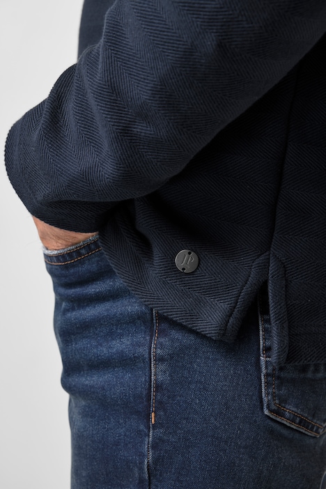 Langarm-Poloshirt, Ringel, Jacquard, bis 8 XL