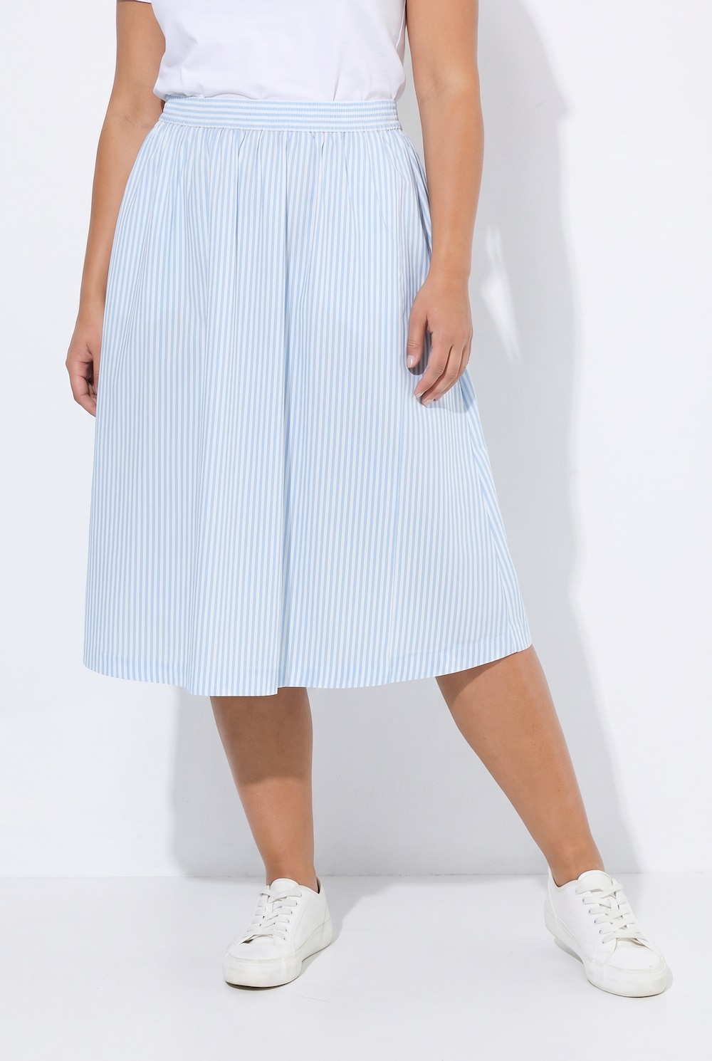 Midirock, A-Linie, streifen, Elastikbund