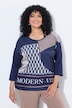 Shirt, grafischer Druck, Oversized, Rundhals, 3/4-Arm