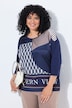 Shirt, grafischer Druck, Oversized, Rundhals, 3/4-Arm