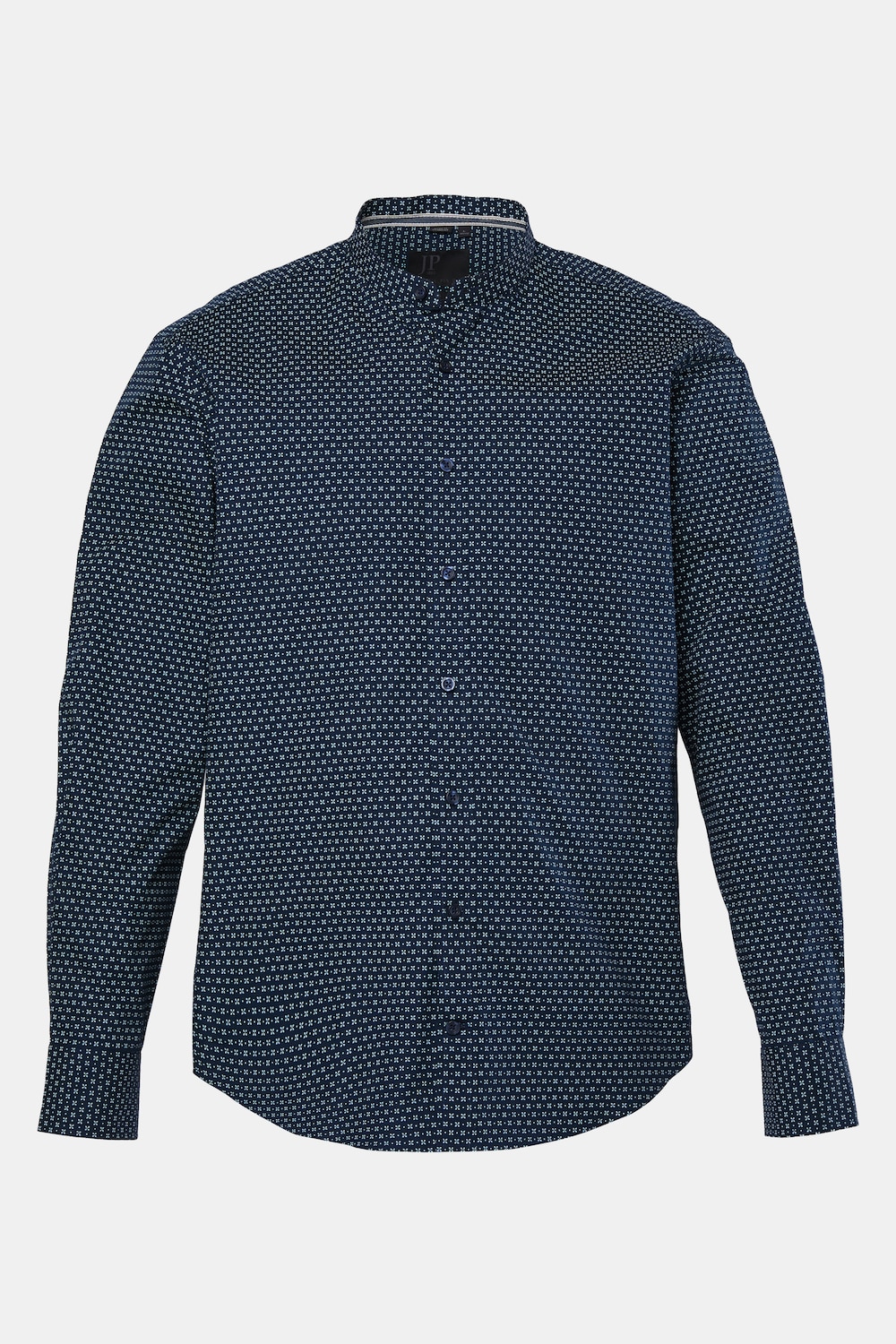 Hemd, Langarm, Minimal-Muster, Modern Fit, Stehkragen, bis 8 XL