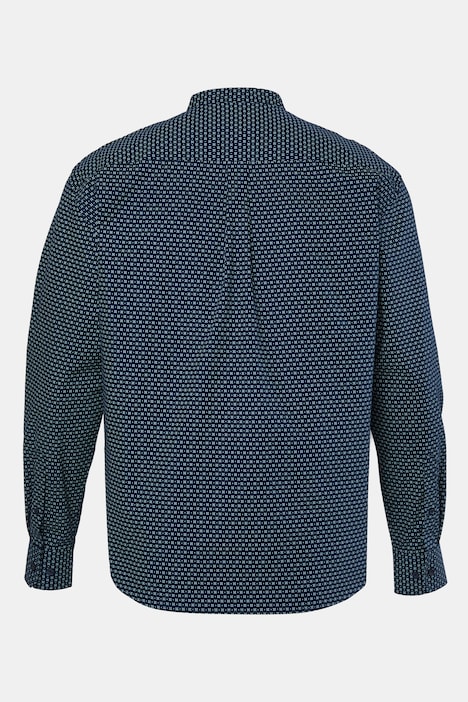 Overhemd, lange mouwen, minimalistisch patroon, modern fit, opstaande kraag, tot 8XL