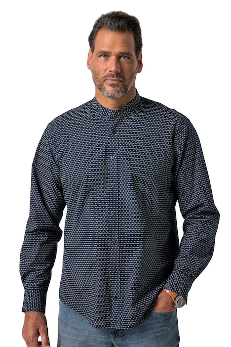 Košile, dlouhé rukávy, minimalistický vzor, moderní střih, stojáček, do vel. 8XL
