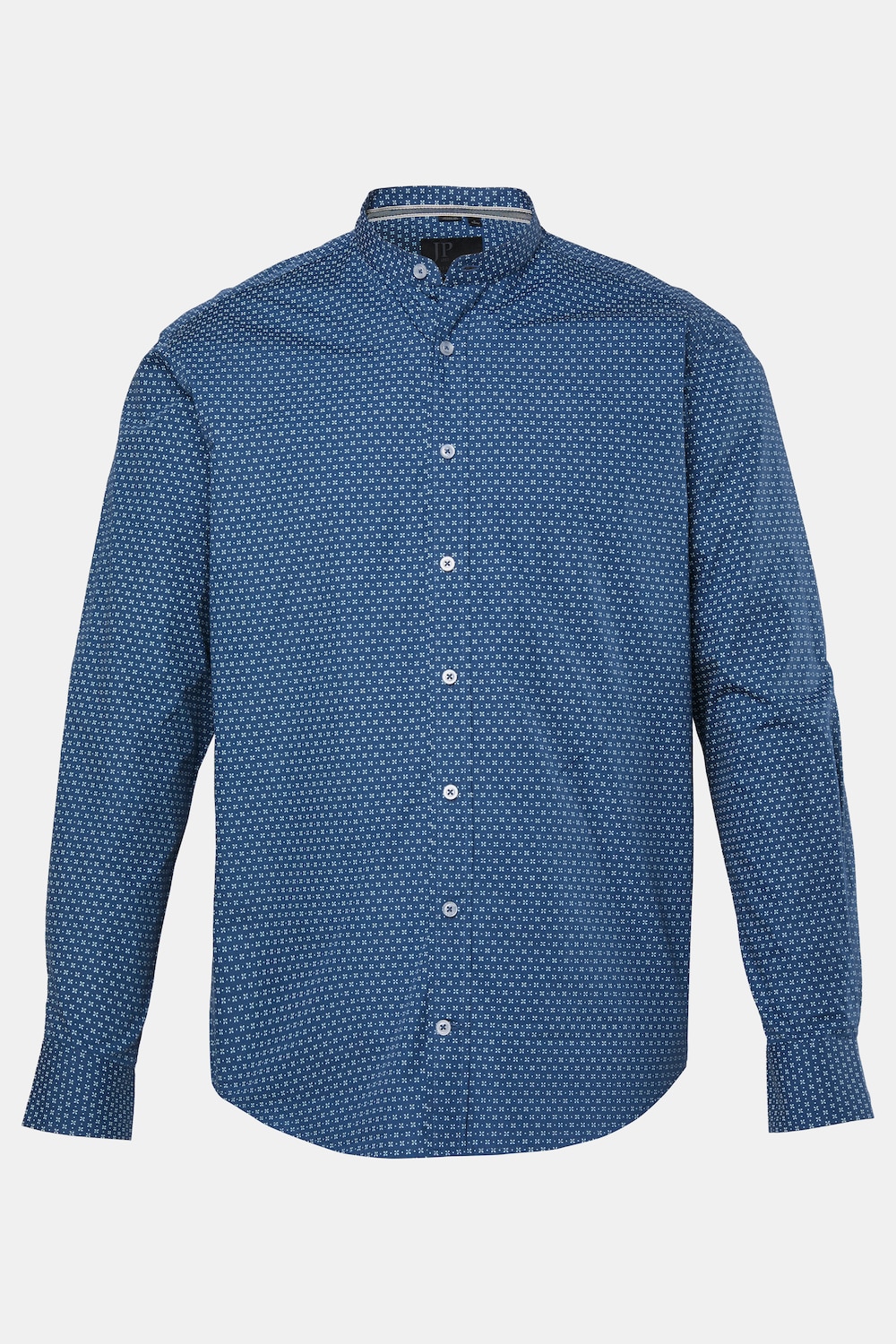 Hemd, Langarm, Minimal-Muster, Modern Fit, Stehkragen, bis 8 XL