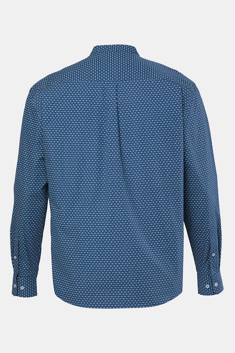 Hemd, Langarm, Minimal-Muster, Modern Fit, Stehkragen, bis 8 XL