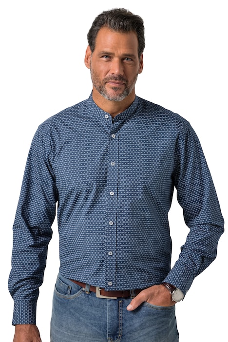 Košile, dlouhé rukávy, minimalistický vzor, moderní střih, stojáček, do vel. 8XL