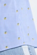 Camicia dal taglio ampio con fantasia a righe con limoni