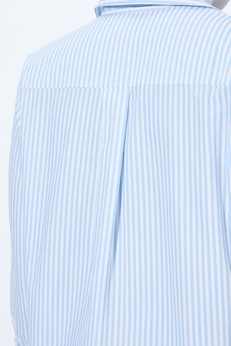 Hemdbluse, A-Linie, Streifen, Seiten-Zierband