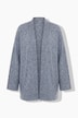 Kimono-Strickjacke, Schalkragen, ohne Verschluss, Langarm