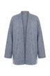 Kimono-Strickjacke, Schalkragen, ohne Verschluss, Langarm