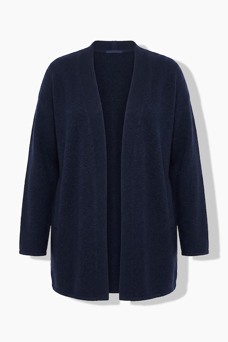 Kimono-Strickjacke, Schalkragen, ohne Verschluss, Langarm