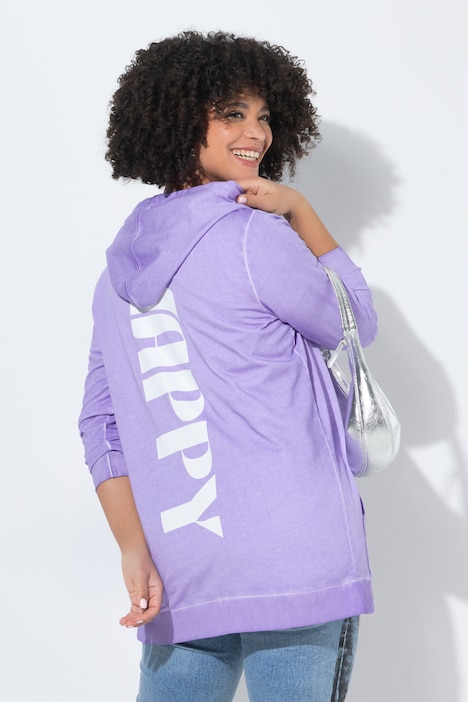 bluza dresowa, komfortowy krój, napis HAPPY na plecach