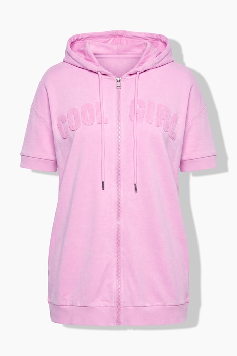 Sweatjacke, Loose Fit, COOL GIRL Frottee-Schriftzug