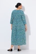 Jerseykleid, Paisley, A-Linie, V-Ausschnitt, 3/4-Arm