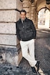 Bomberjacke, vegane Lederoptik, Teddyfutter, bis 8 XL