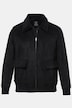 Bomberjacke, vegane Lederoptik, Teddyfutter, bis 8 XL