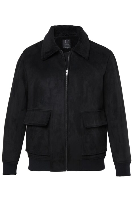 Bunda Bomber, veganská imitace kůže, plyšová podšívka, do vel. 8 XL