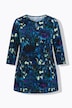 Longshirt, Batikmuster, Rundhalsausschnitt, 3/4-Arm