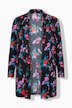 Jerseyjacke, Blüten, ohne Verschluss, Langarm