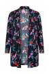 Jerseyjacke, Blüten, ohne Verschluss, Langarm