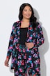 Jerseyjacke, Blüten, ohne Verschluss, Langarm