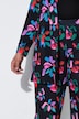 Jerseyjacke, Blüten, ohne Verschluss, Langarm