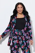 Jerseyjacke, Blüten, ohne Verschluss, Langarm