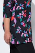 Matte Jersey Vibrant Floral Keyhole Neckline Knit Tunic