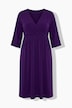 Jerseykleid, Wickeloptik, A-Linie, V-Ausschnitt, 3/4-Arm