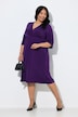 Jerseykleid, Wickeloptik, A-Linie, V-Ausschnitt, 3/4-Arm