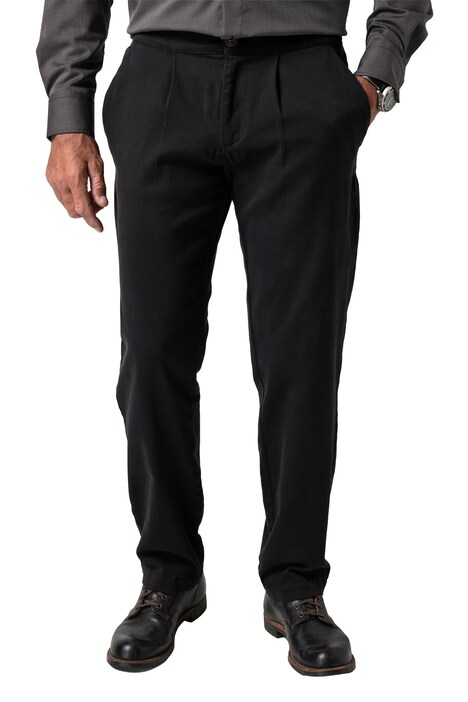 Kalhoty Chino FLEXNAMIC® se záhybem v pase, Bauchfit, zúžený volný střih, do vel. 72