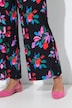 Jerseyhose, Blüten, weites Bein, Elastikbund