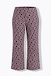 Jersey broek, grafische print, rechte pijpen, elastische tailleband