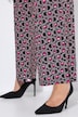 Jersey broek, grafische print, rechte pijpen, elastische tailleband