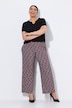 Jersey broek, grafische print, rechte pijpen, elastische tailleband