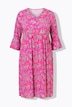 Jerseykleid, Paisley, A-Linie, V-Ausschnitt, 3/4-Arm